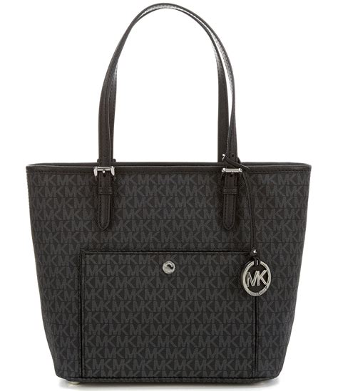 michael kors jet set tote black and silver|Michael Kors jet set large.